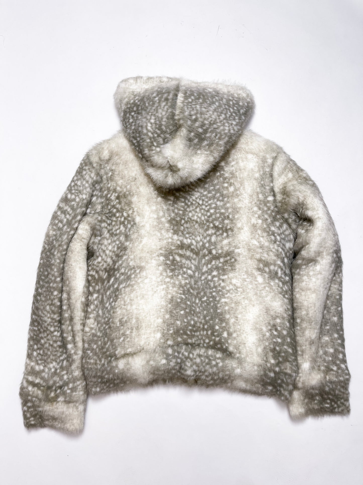 Tsumori Chisato Bambi Fur Zip Up Coat with Hood