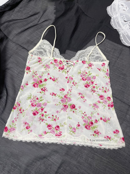 Lace Babydoll Floral Camisole Taroswish Taro's Wish