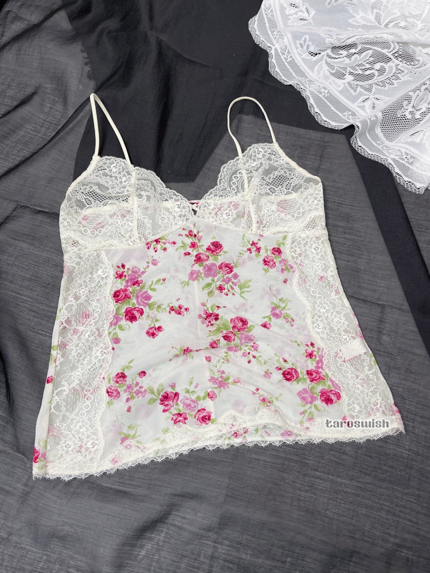 Lace Babydoll Floral Camisole Taroswish Taro's WishLace Babydoll Floral Camisole