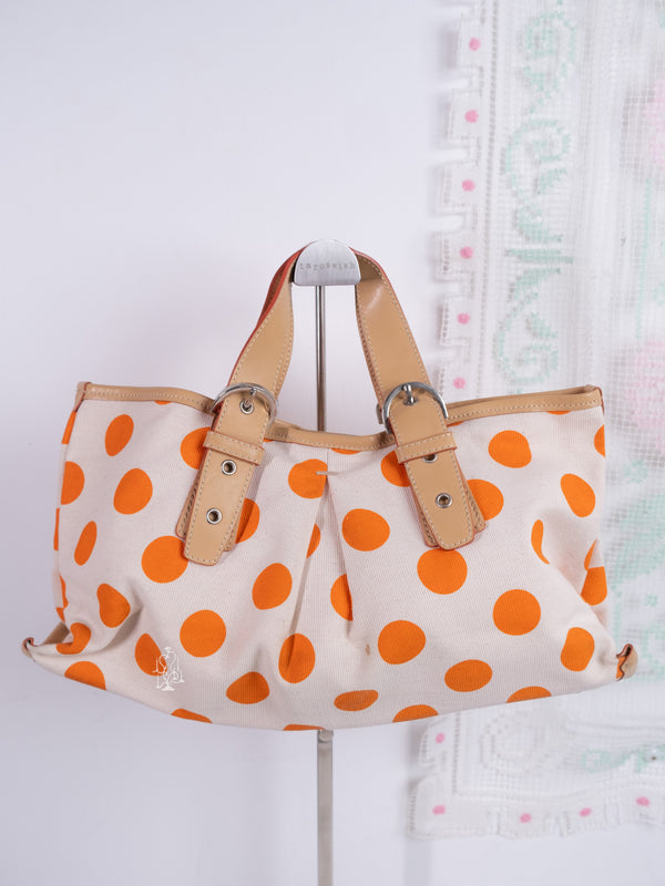 ℜ𝔬𝔟𝔢𝔯𝔱𝔞 𝔊𝔞𝔫𝔡𝔬𝔩𝔣𝔦 orange polka dots handbag
