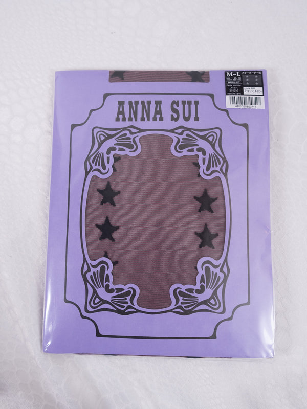 ANNA SUI MESH RED STAR TIGHTS