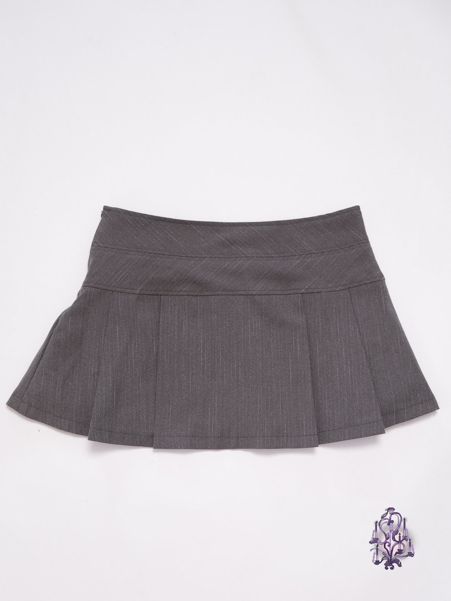 Jennyfer pleated double buckles mini skirt