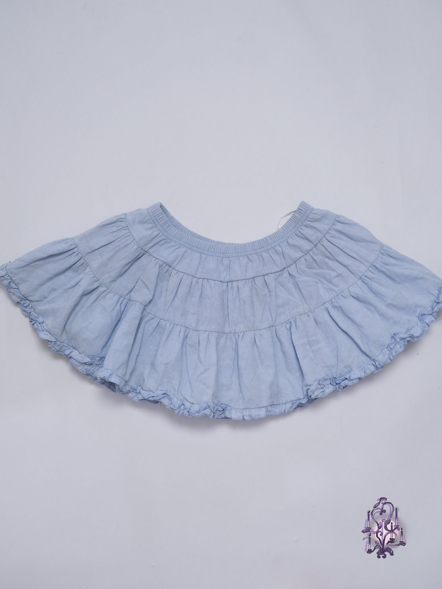 Japan label light blue puff mini skirt