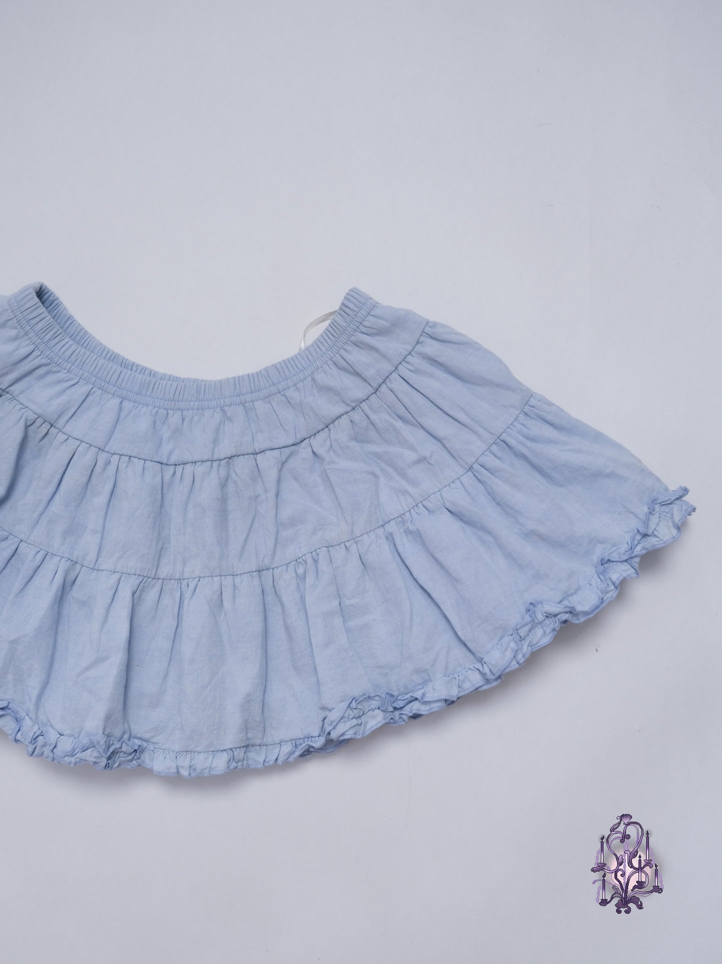 Japan label light blue puff mini skirt