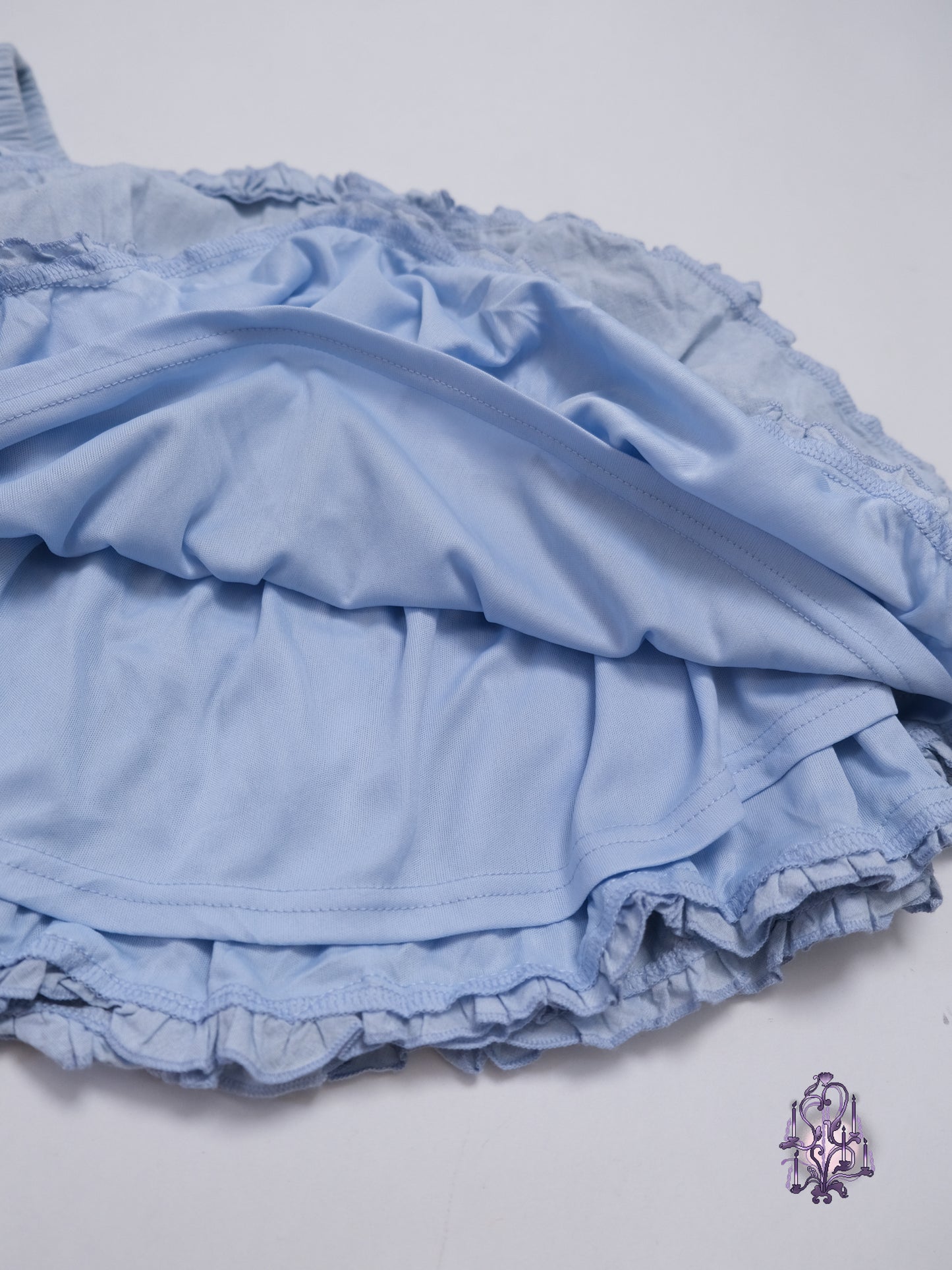 Japan label light blue puff mini skirt