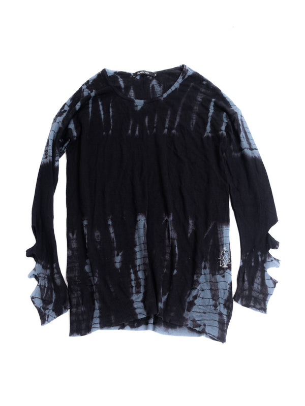 TIE-DYE SLASH SLEEVE TOP