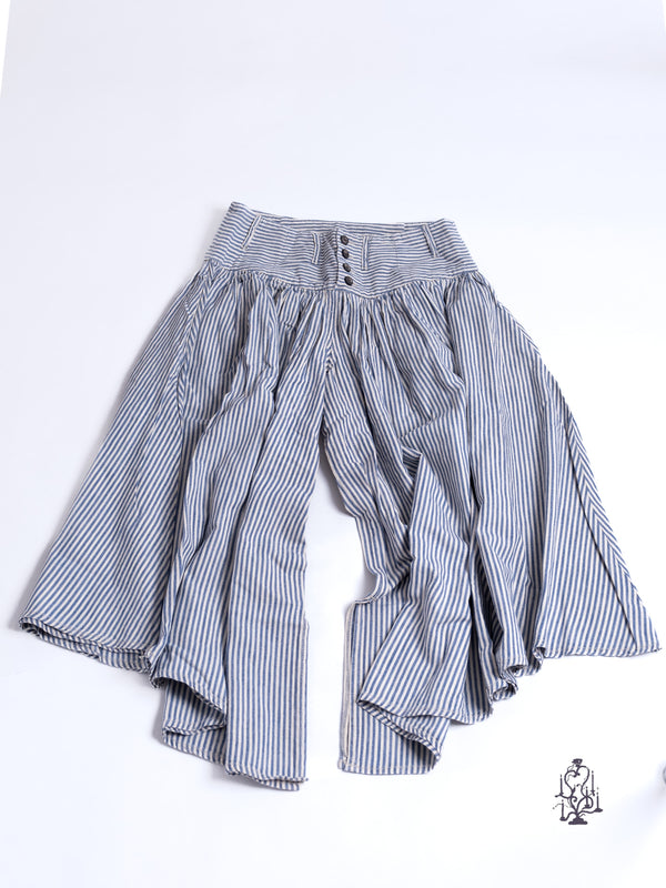 STRIPED WIDE-LEG HAREM PANTS