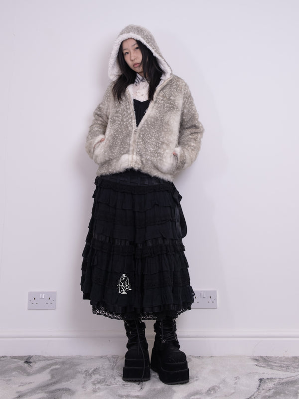 TSUMORI CHISATO ZIP UP FAWN FUR HOODIE