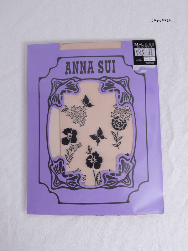 ANNA SUI FLOWER PATTERN TIGHTS