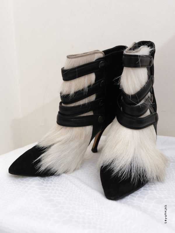 ISABEL MARANT EU40 GOAT HAIR SUEDE ANKLE BOOTS