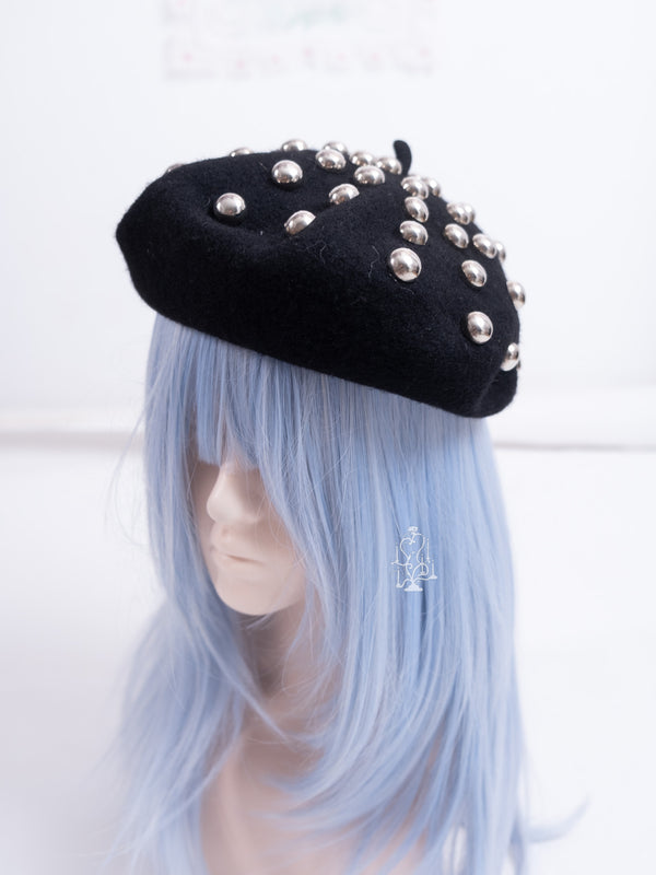 STUDDED WOOL BERET