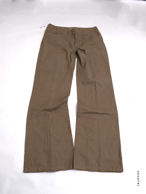 BUTTON-FLARE TROUSERS