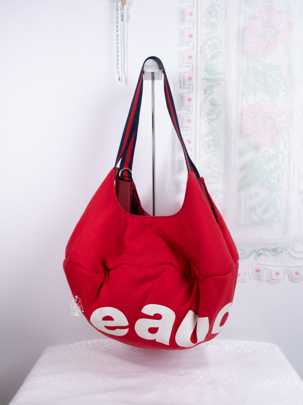 MERCIBEAUCOUP RED CIRCLE LOGO BAG