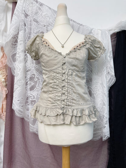 corset back babydoll blouse morgan de toi