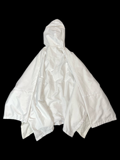 asymmetric puff jacket in white, euro label