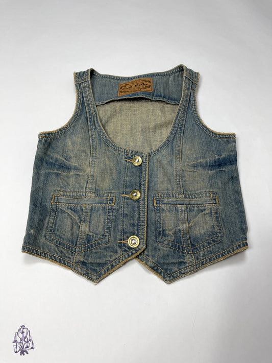 Cecil mcbee button up denim vest