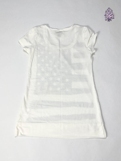 usa flag graphic print tee, japanese label