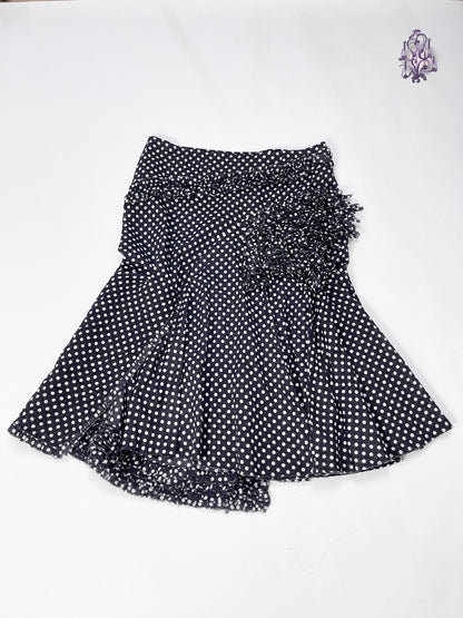 asymmetric polka dots midi skirt, japanese label zucca