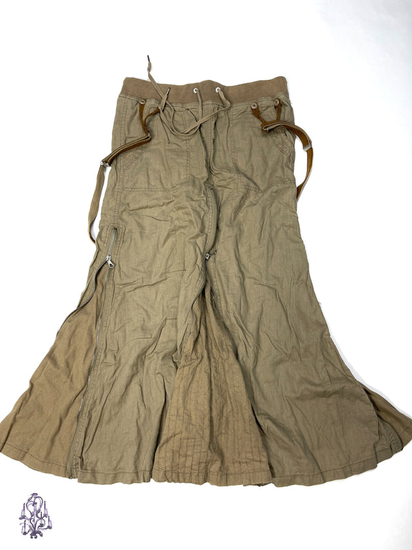 Goa multi zip maxi skirt