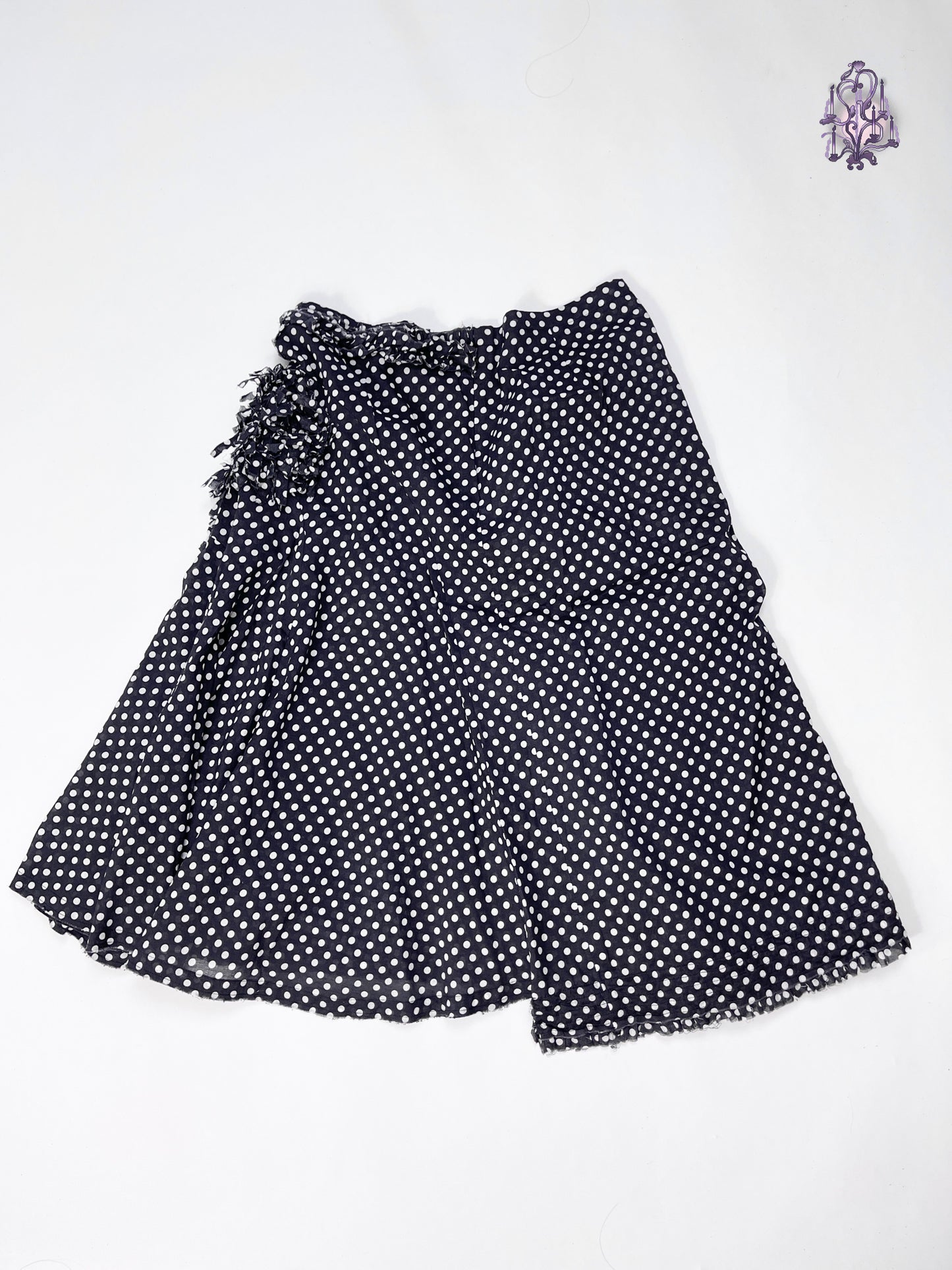 asymmetric polka dots midi skirt, japanese label zucca