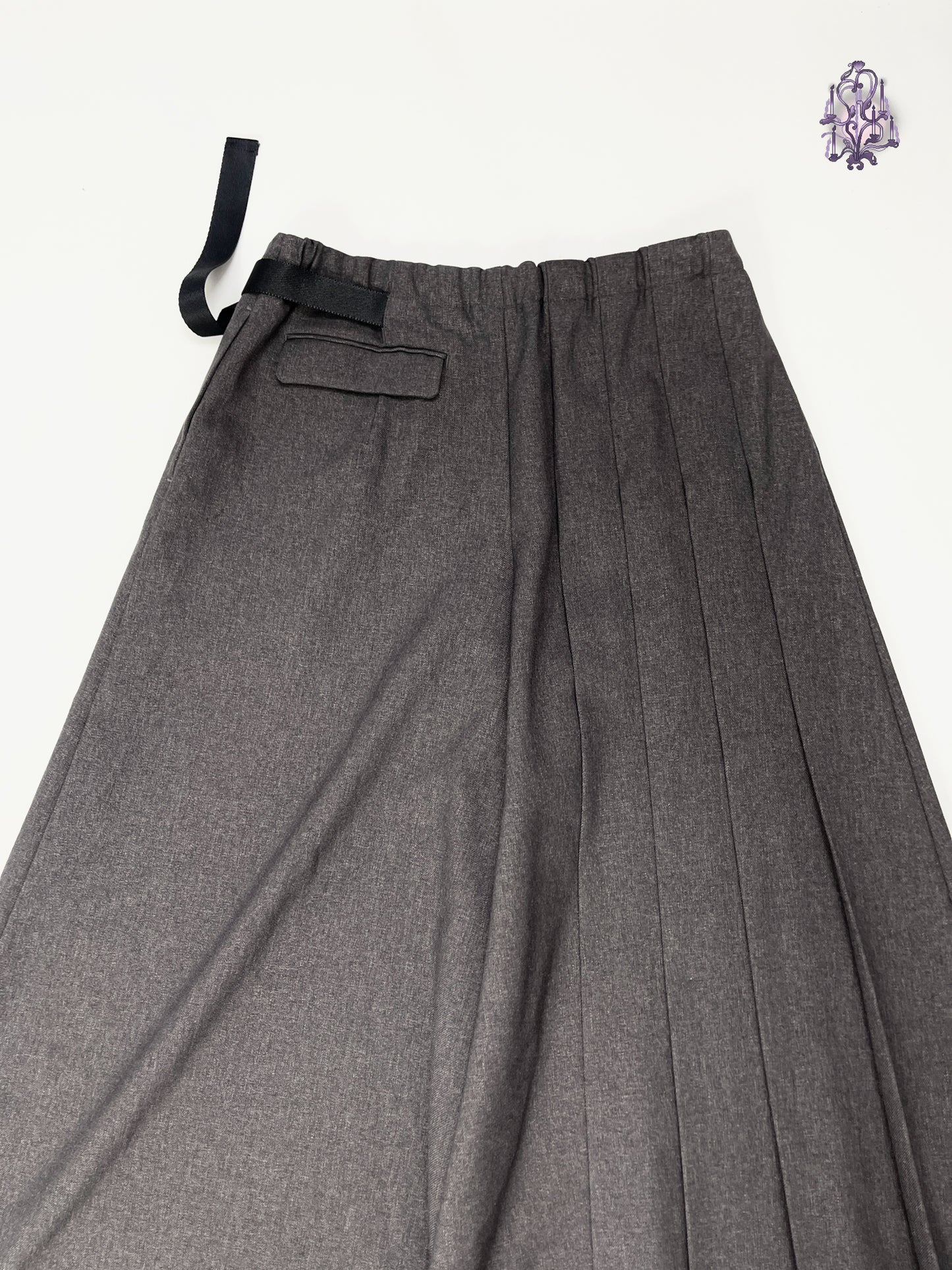 asymetric pleats wide leg pants, japanese label zucca