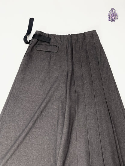 asymetric pleats wide leg pants, japanese label zucca