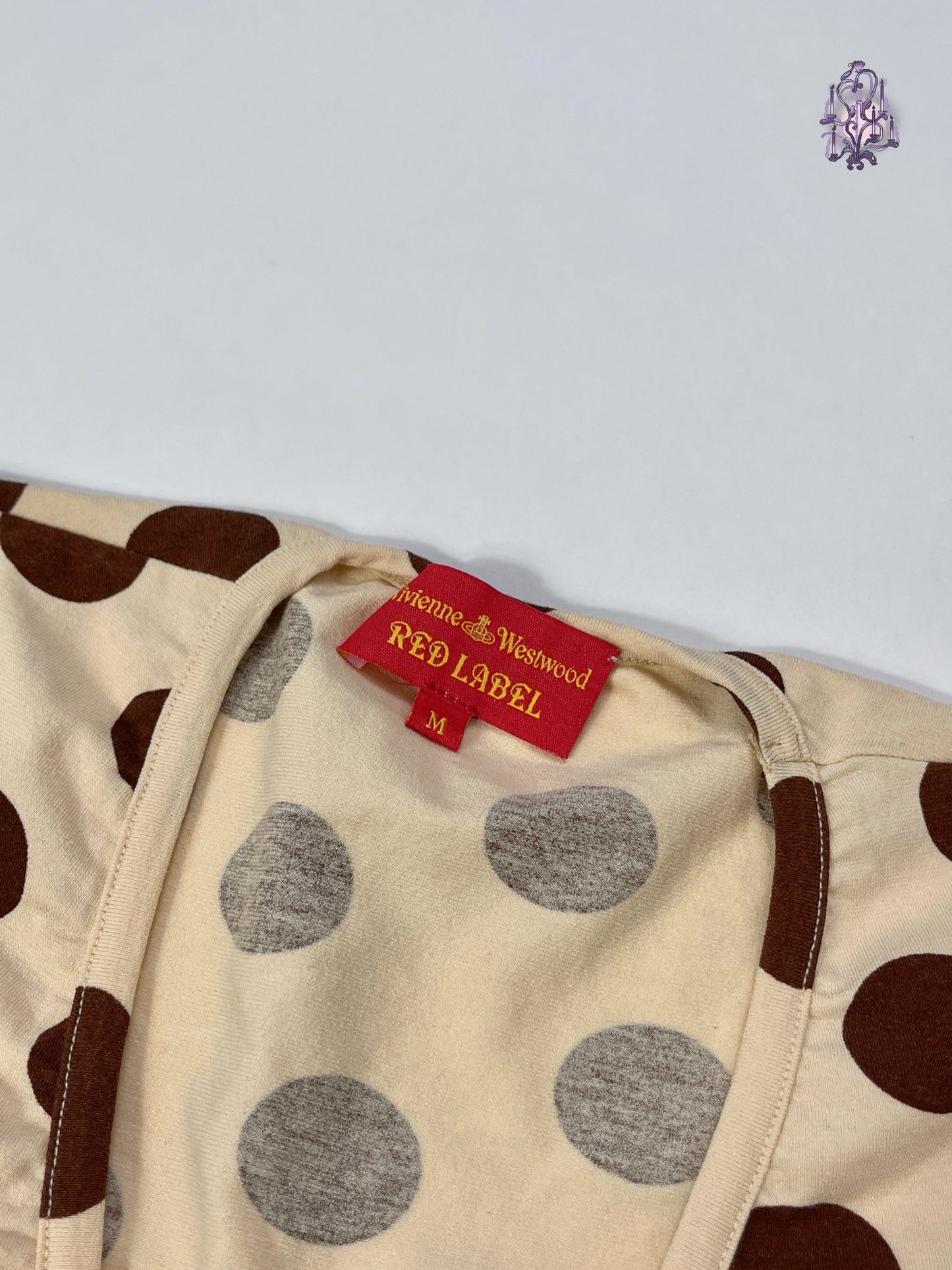 choco polka dots bowknot tee, japanese label vivienne westwood