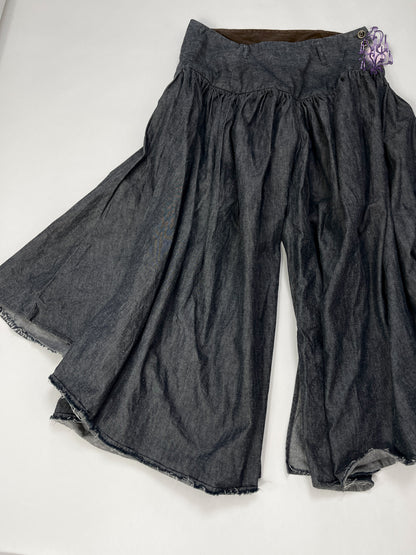 side buttons up wide pants, japanese label kapital