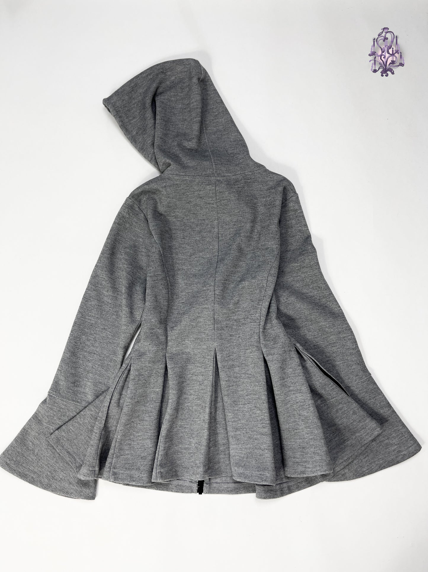 shadow pleated hoodie, japanese label