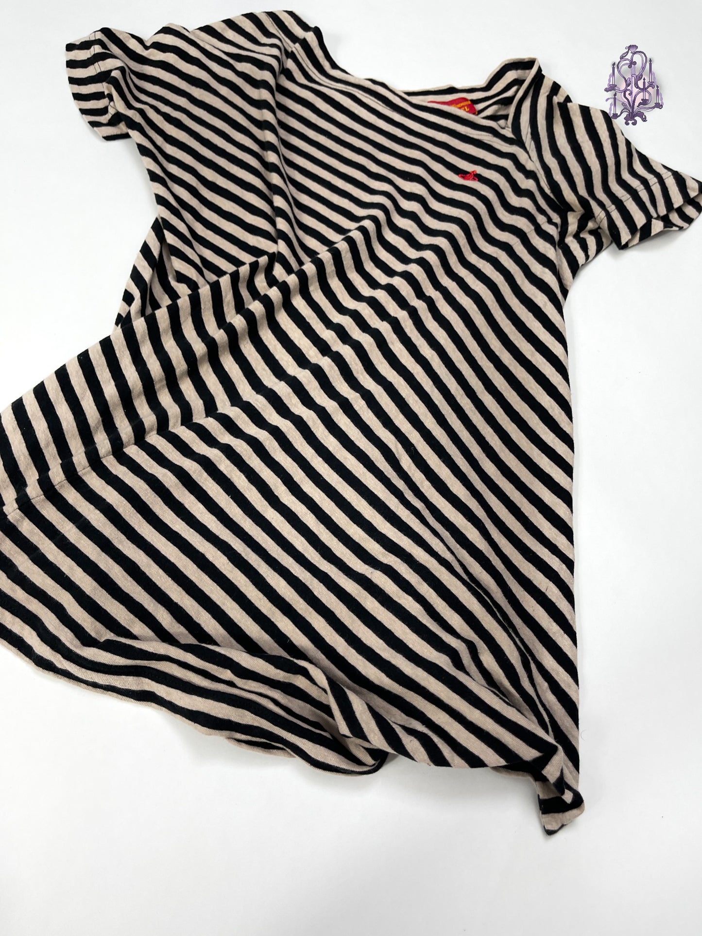 striped asymmetric tee, japanese label vivienne westwood