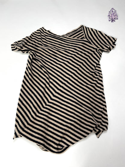 striped asymmetric tee, japanese label vivienne westwood