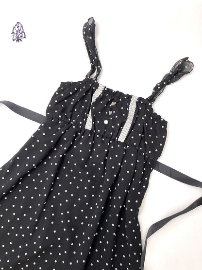 Colza Polka dots babydoll dress