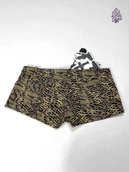 lace up animal print shorts, chinese label andivogels