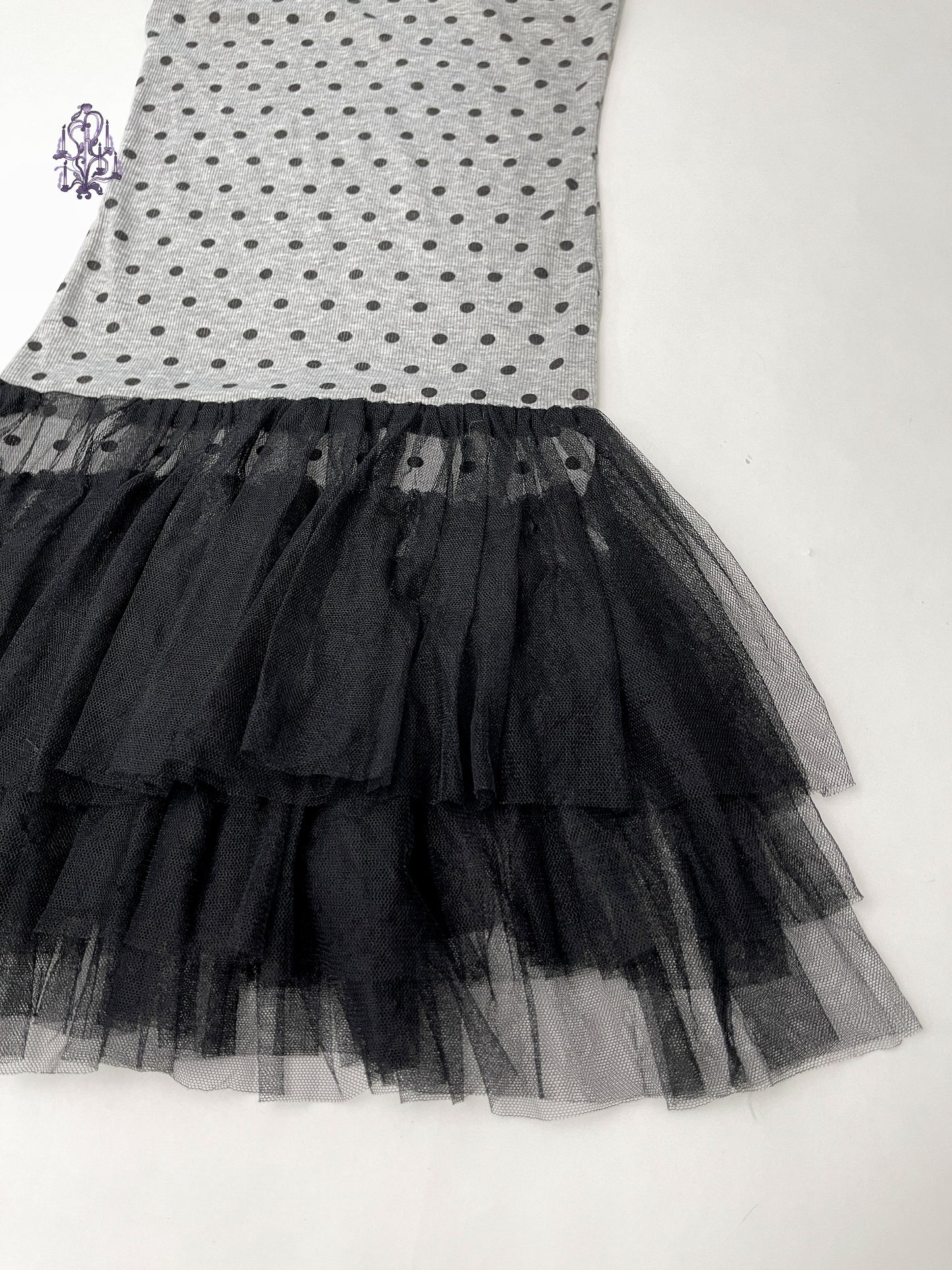 Polka dots layered tulle dress