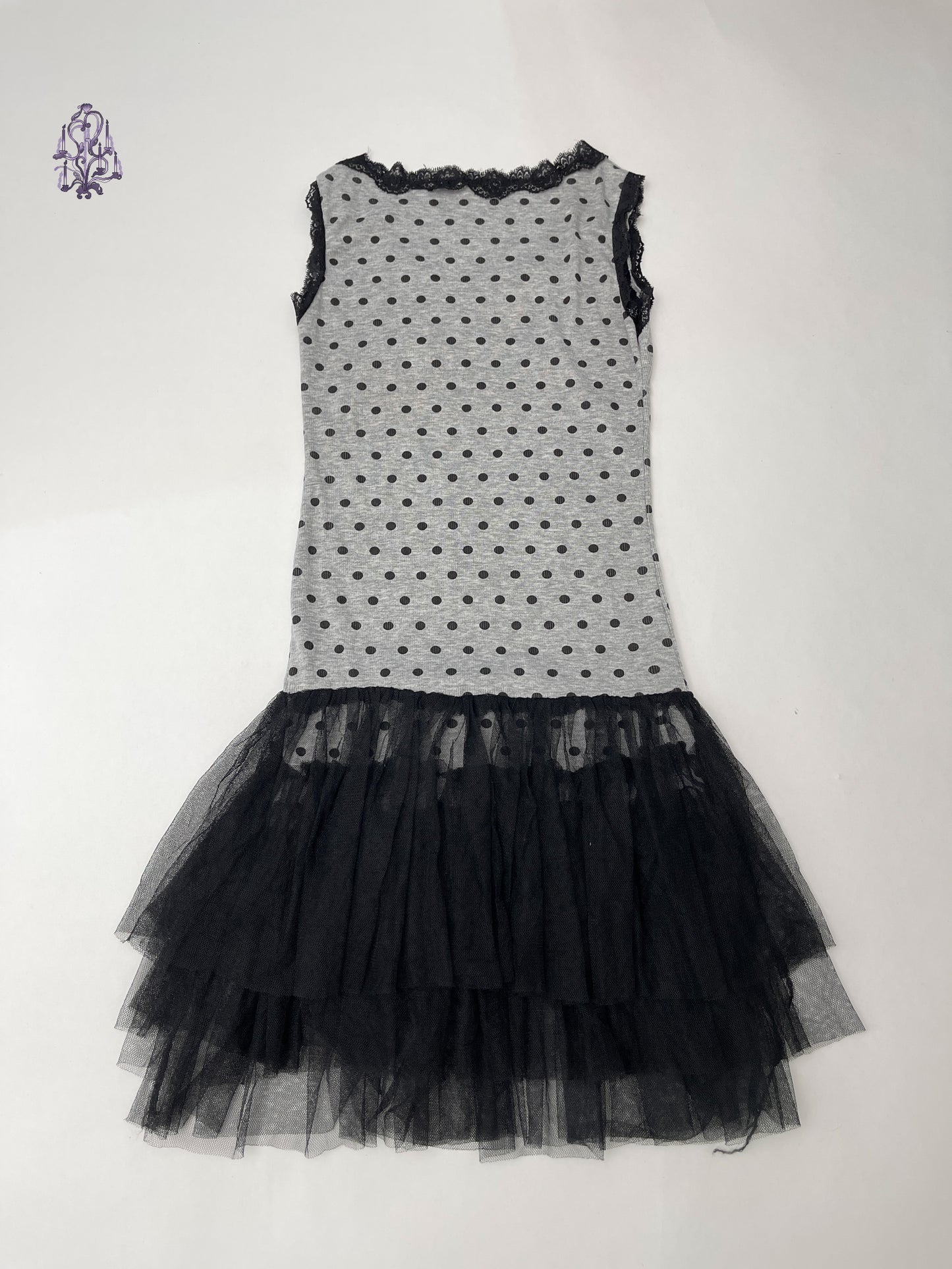 Polka dots layered tulle dress