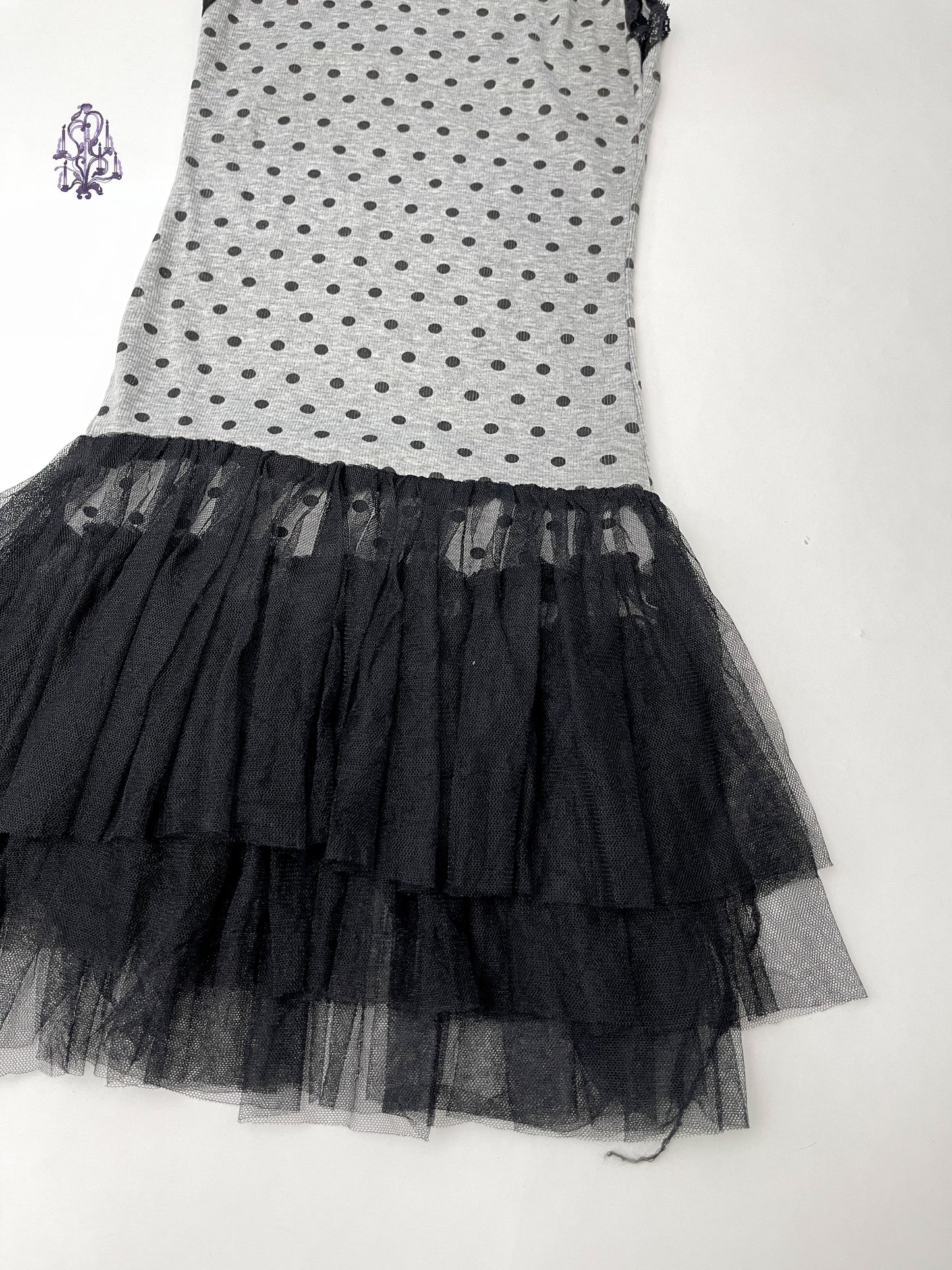 Polka dots layered tulle dress