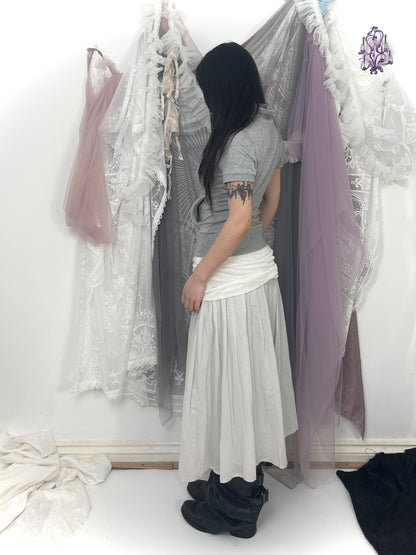 moonveil maxi skirt, japanese label senso unico io comme io