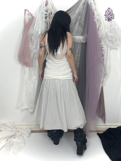 moonveil maxi skirt, japanese label senso unico io comme io