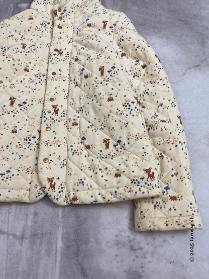 bambi pattern zip up jacekt, japanese label