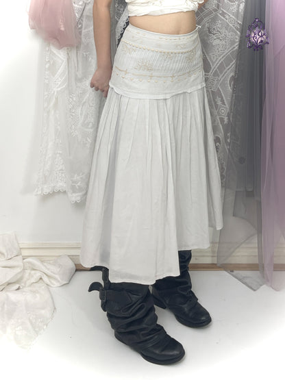 moonveil maxi skirt, japanese label senso unico io comme io