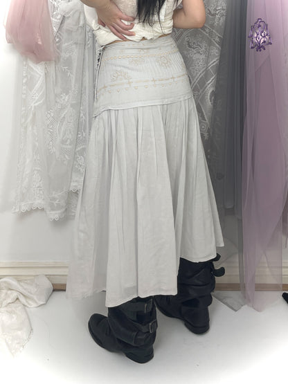 moonveil maxi skirt, japanese label senso unico io comme io