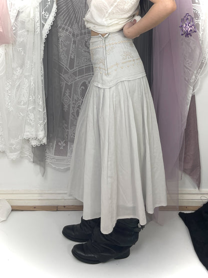 moonveil maxi skirt, japanese label senso unico io comme io