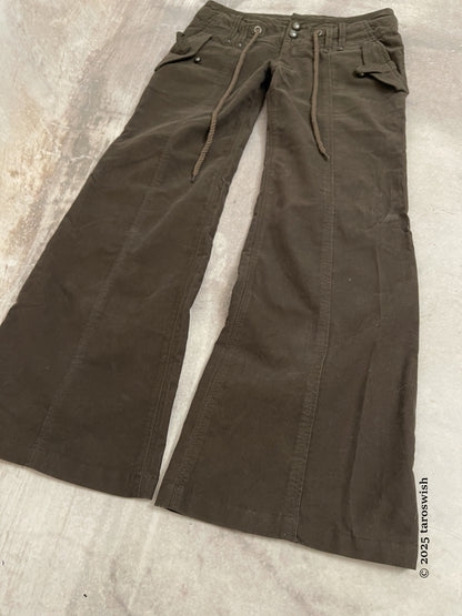 flared cargo pants, japanese label