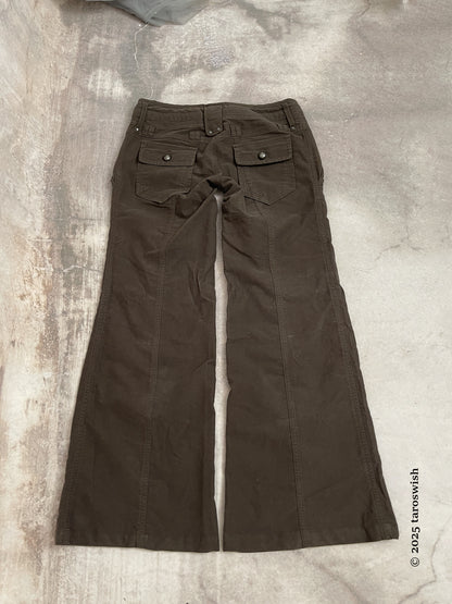 flared cargo pants, japanese label