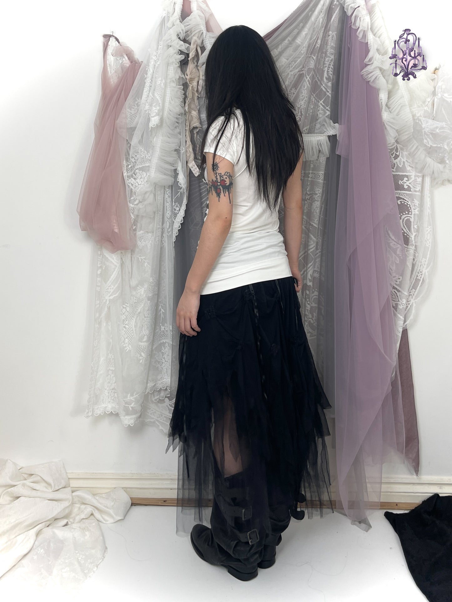 dark elf maxi skirt, euro label