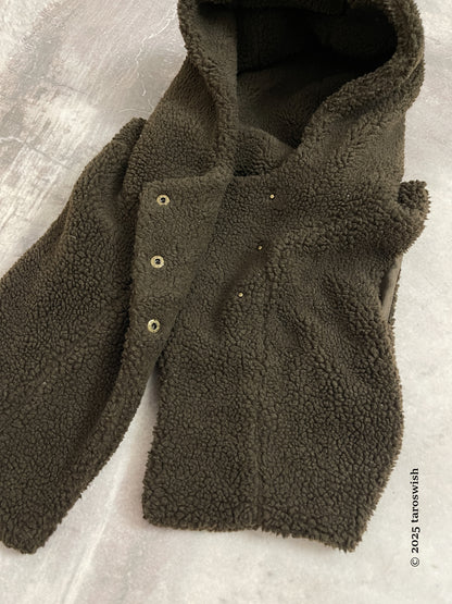 one size teddybear hooded vest, japanese label