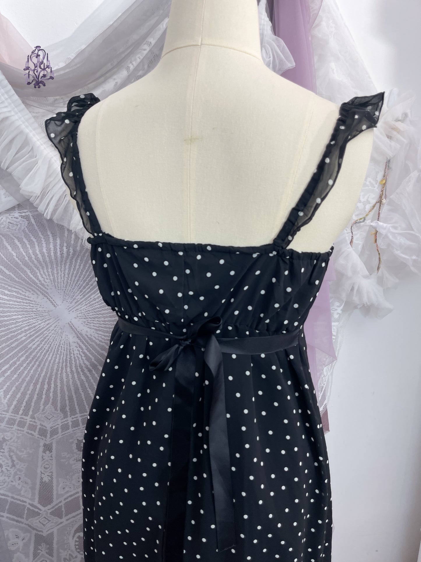 Colza Polka dots babydoll dress