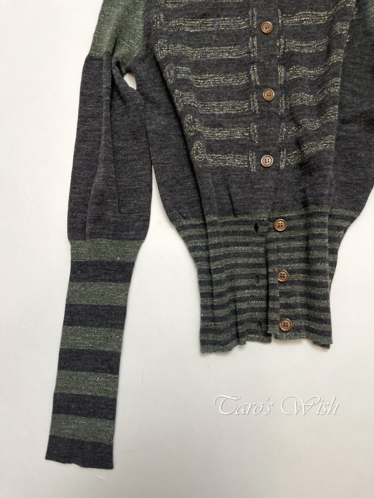 Vivienne Westwood Glitter Striped Long Sleeves Top Cardigan