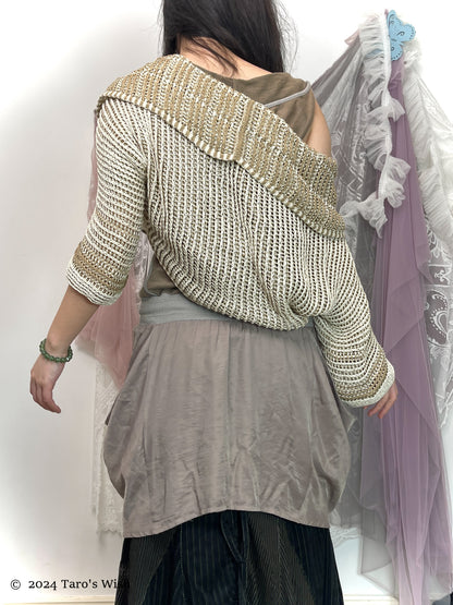 balloon sleeves cardigan, hiroko koshino