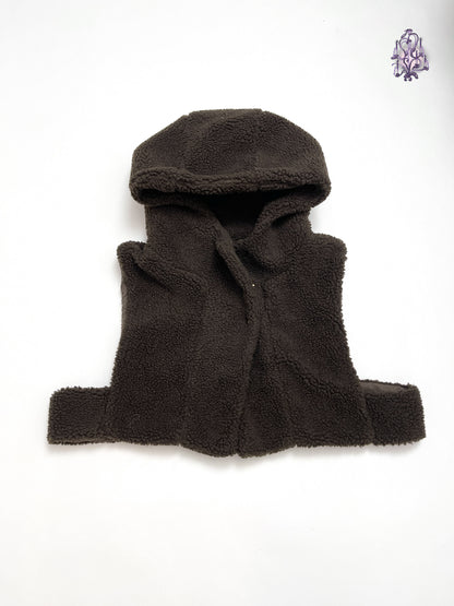 one size teddybear hooded vest, japanese label